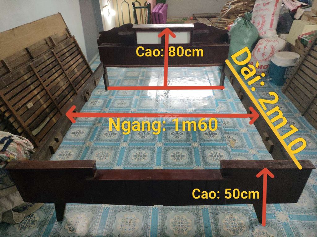 Giường ngủ gỗ 2m10 x 1m60 Nâu. Mua bán Giường, chăn ga gối nệm tại Thành phố Long Xuyên An Giang được đăng bởi NGUYỄN LONG 217 hình 1