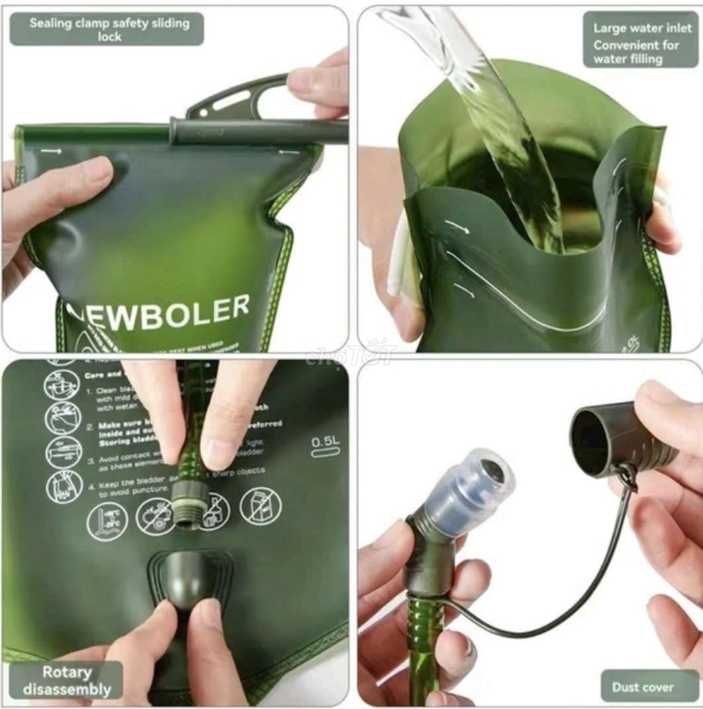 Túi đựng nước NEWBOLER 0.5L Xanh lá. Mua bán Đồ thể thao, Dã ngoại tại Thành phố Vĩnh Long Vĩnh Long được đăng bởi ST STORE chuyên sỉ hình 1