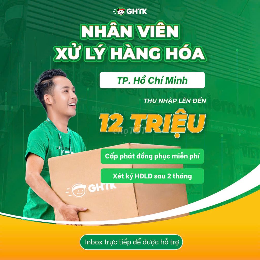 [GHTK] TUYỂN NHÂN VIÊN KHO THỜI VỤ/CHÍNH THỨC