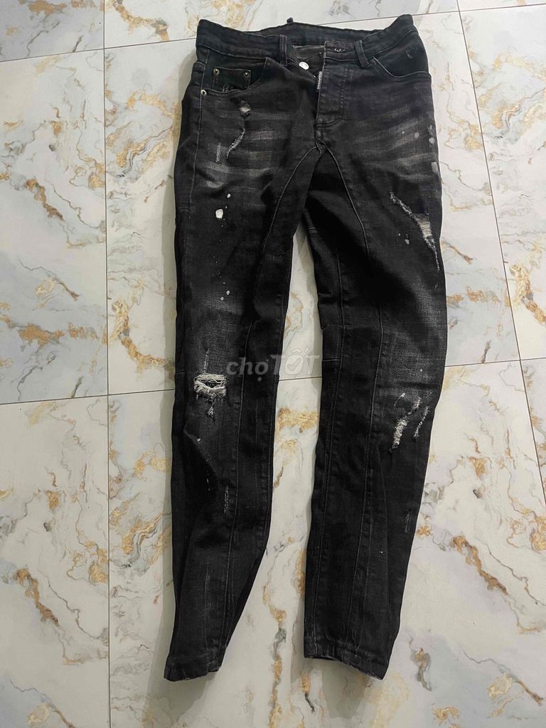 Quần bò nam màu Đen sz 29. Mua bán Quần áo tại Quận Hoàng Mai Hà Nội được đăng bởi linh chi hình 1