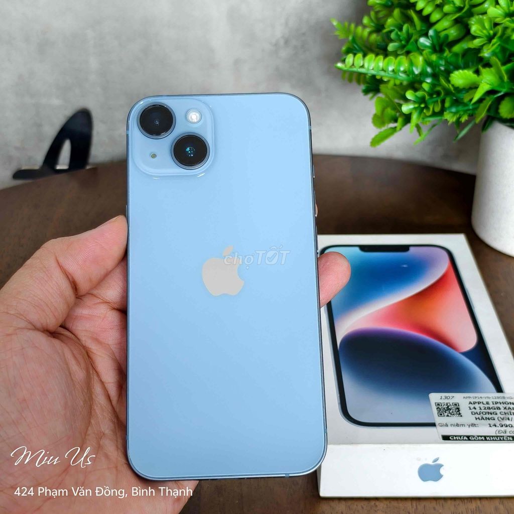 iPhone 14 128GB Xanh Blue VN/A Pin 96% BH 8/2026. Mua bán Điện thoại tại Quận Gò Vấp Tp Hồ Chí Minh được đăng bởi StoreUS hình 1