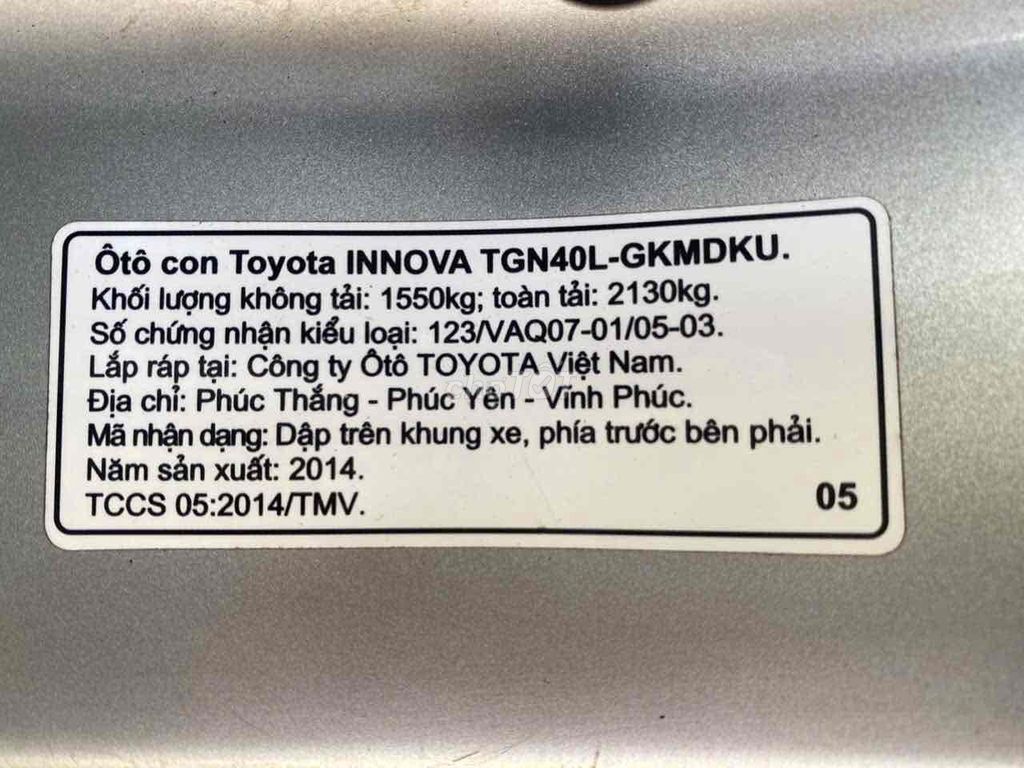 Toyota Innova 2014 2.0E một chủ từ đầu, rất đẹp