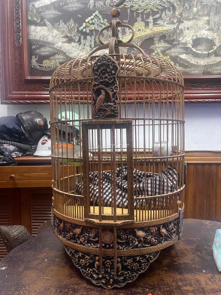 Lồng chim Tre Đục hoa bách điểu. Mua bán Chim tại Quận Thanh Xuân Hà Nội được đăng bởi A.Hải  hình 1