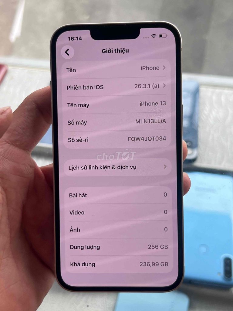 Apple iPhone 13 256GB Trắng Đã sử dụng. Mua bán Điện thoại tại Thành phố Biên Hòa Đồng Nai được đăng bởi Lộc Cậu hình 1