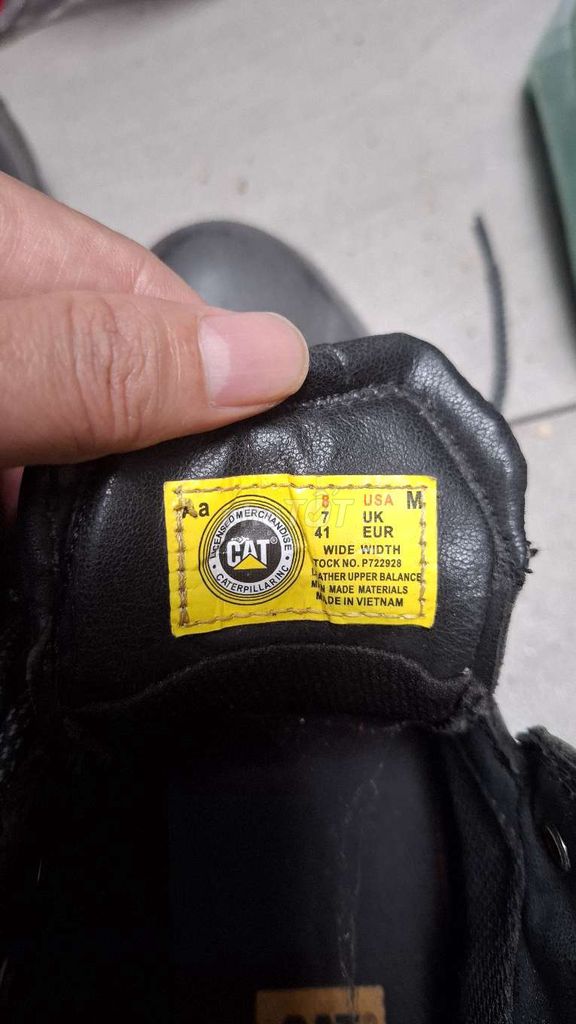 Giày boot nam CAT Da thật Đen size 41. Mua bán Giày dép tại Quận Gò Vấp Tp Hồ Chí Minh được đăng bởi Mr Binh hình 1