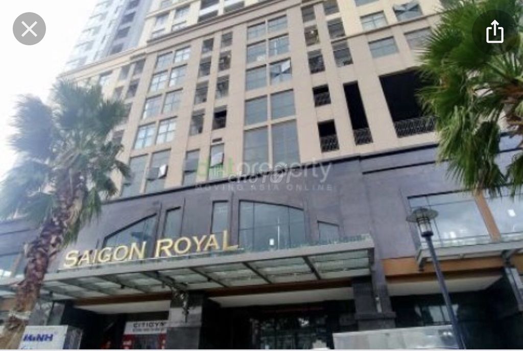 Cho Thuê OT 1PN Saigon Royal nhà trống Giá 11tr