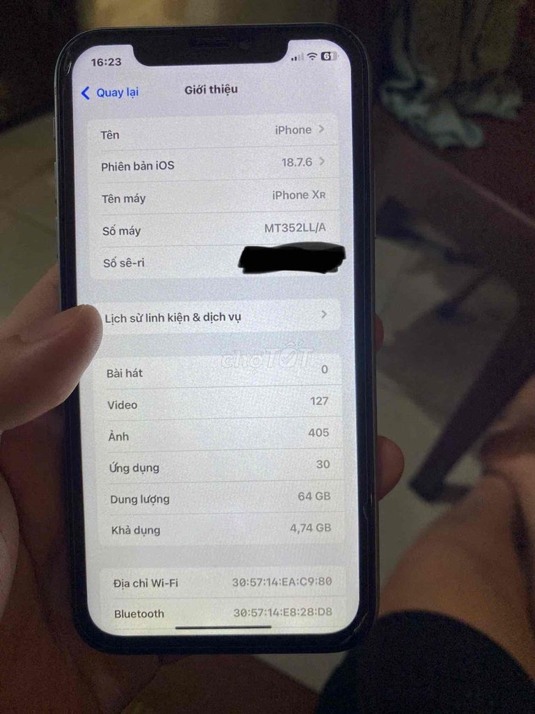 Apple iPhone XR 64GB Xanh dương. Mua bán Điện thoại tại Quận Thanh Xuân Hà Nội được đăng bởi Tiến Đạt hình 1