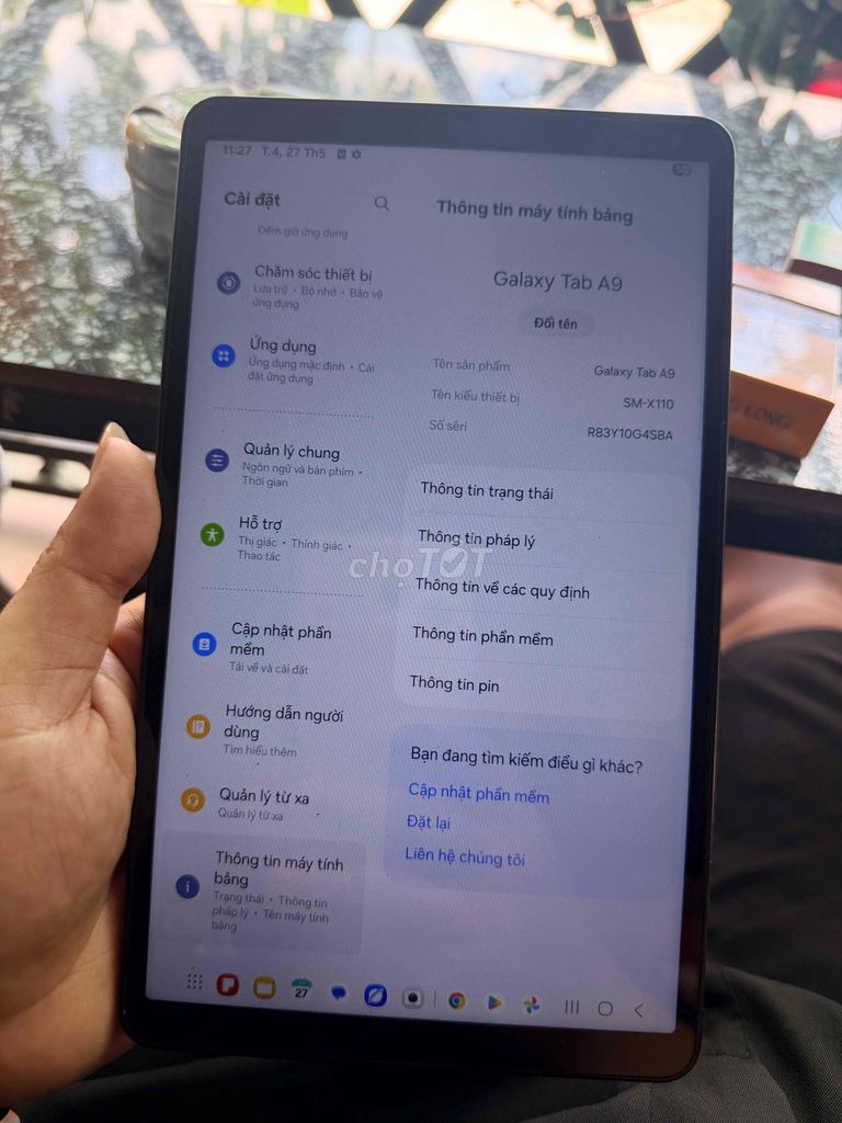 Samsung Galaxy Tab A9 8GB/128GB Xám bản wifi. Mua bán Máy tính bảng tại Thành phố Thuận An Bình Dương được đăng bởi Trung Apple Ko bán góp hình 1
