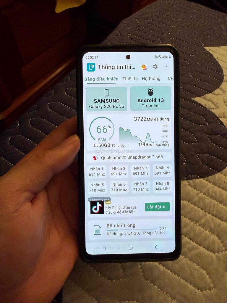 Samsung Galaxy S20 FE 5G Đen. Mua bán Điện thoại tại Huyện Thanh Trì Hà Nội được đăng bởi Mạnh Cường hình 1