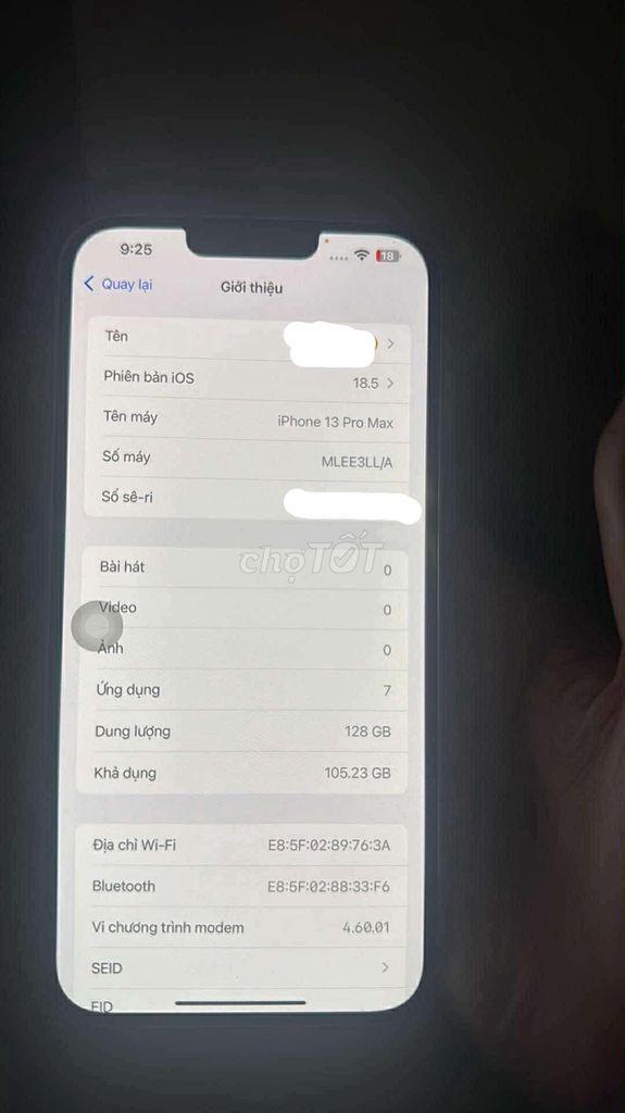 Apple iPhone 13 Pro Max 128GB Bạc. Mua bán Điện thoại tại Thị xã Bến Cát Bình Dương được đăng bởi Trương Anh Khoa  hình 1