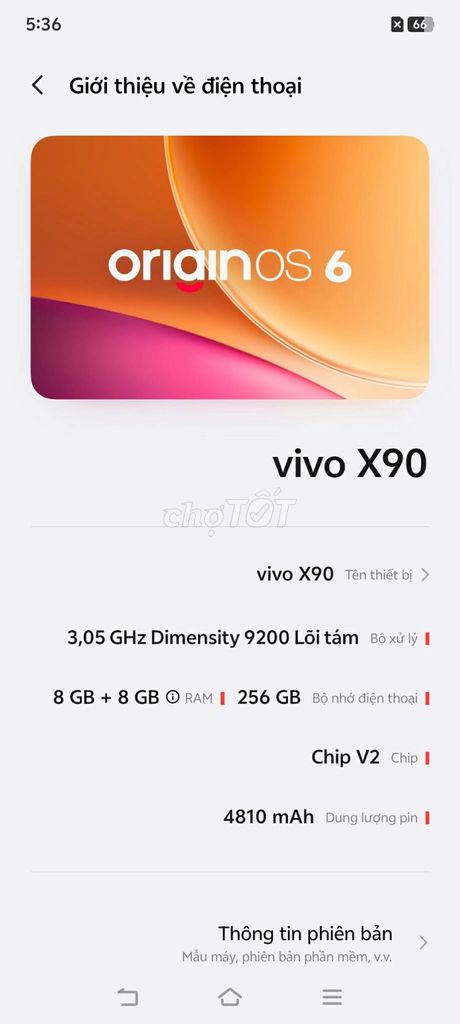 Vivo X90 256GB Đỏ. Mua bán Điện thoại tại Quận Hai Bà Trưng Hà Nội được đăng bởi Lê Văn Thiệu hình 1