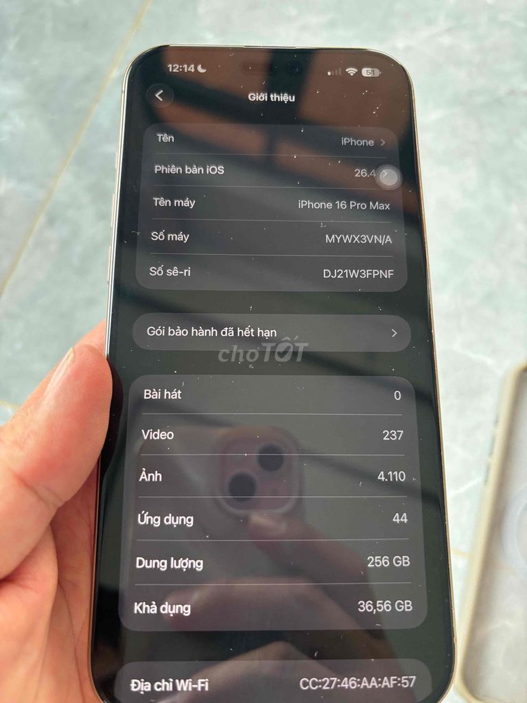 iPhone 16 Pro Max 256GB Vàng cát. Mua bán Điện thoại tại Thành phố Đà Lạt Lâm Đồng được đăng bởi Hoang Dung hình 1