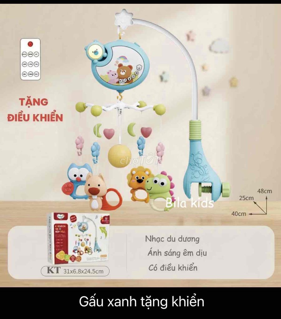Đồ chơi treo nôi Bila kids Xanh có nhạc. Mua bán Mẹ và bé tại Quận Tân Bình Tp Hồ Chí Minh được đăng bởi Le Thi Hong Van hình 1