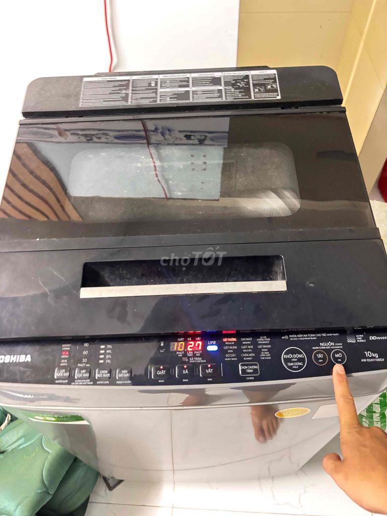 Máy giặt Toshiba 10kg Xám cũ 99%. Mua bán Máy giặt tại Huyện Bình Chánh Tp Hồ Chí Minh được đăng bởi Tú Nguyễn hình 1