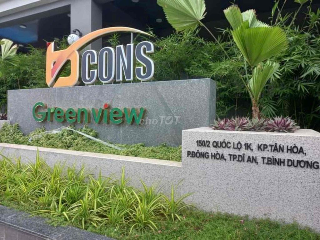 BCONS GREEN VIEW - Tầng đẹp view hồ đá giá chỉ 1,67 tỷ