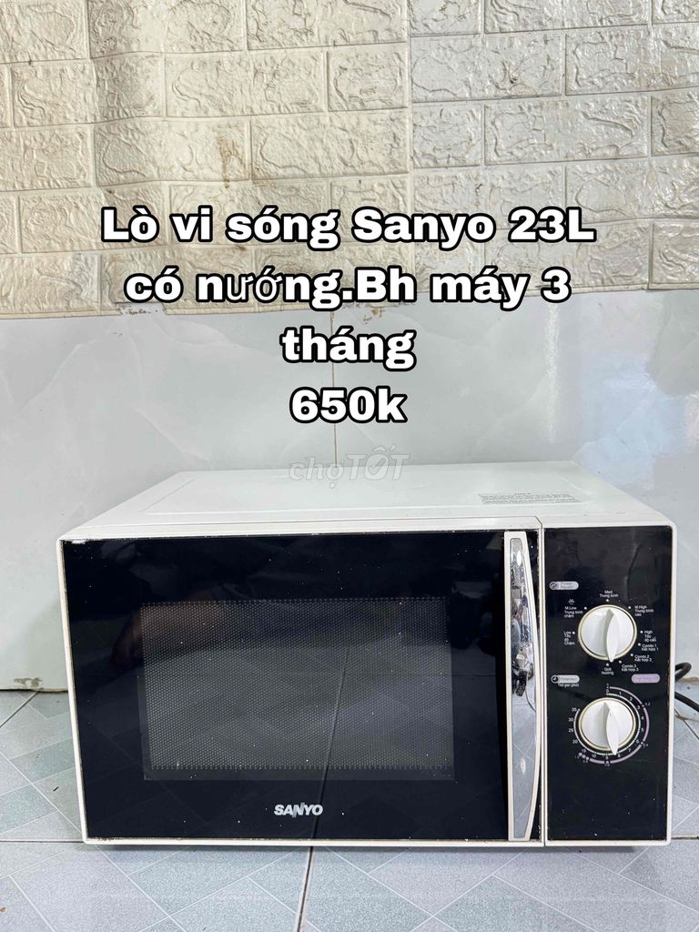 ♻️Lò vi sóng Sanyo có nướng.Bh máy 3 tháng