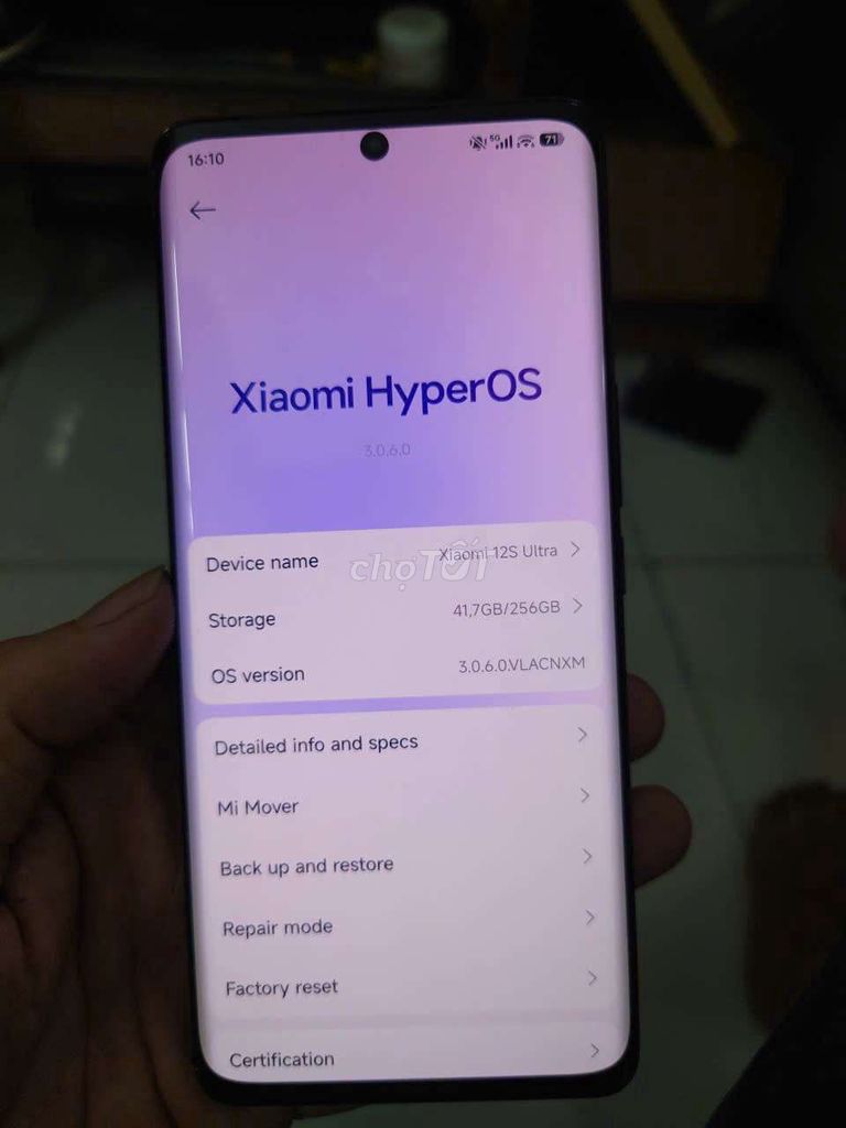 Xiaomi Mi 12S Ultra 12GB 256GB Đen. Mua bán Điện thoại tại Huyện Bình Chánh Tp Hồ Chí Minh được đăng bởi Huỳnh Tấn Hậu hình 1