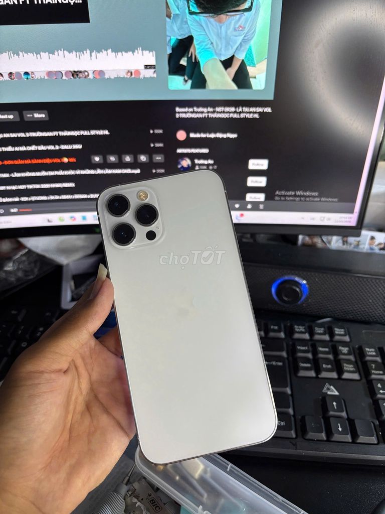 iPhone 12 Pro Max 128GB Trắng Đã sử dụng. Mua bán Điện thoại tại Thành phố Qui Nhơn Bình Định được đăng bởi Ngoc Luan hình 1