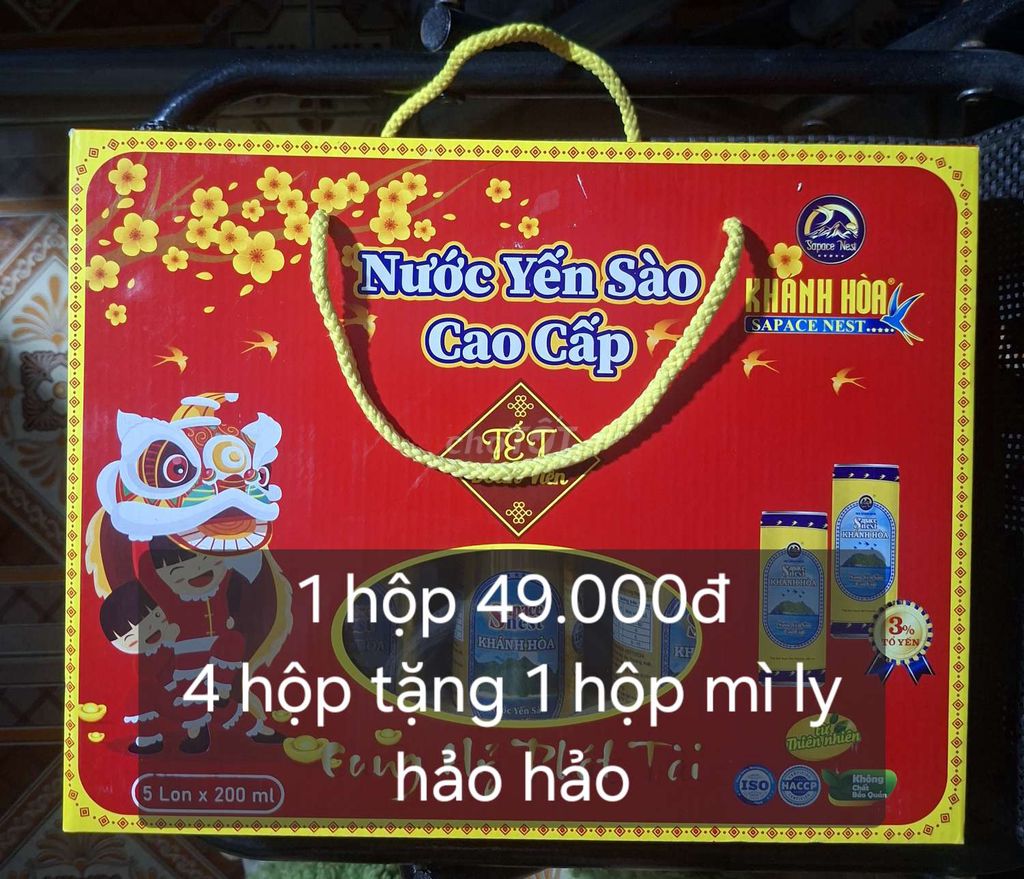 Nước yến sào, 4 hộp tặng 1 ly mì hảo hảo. Mua bán Đồ ăn, thực phẩm và các loại khác tại Quận Bình Thuỷ Cần Thơ được đăng bởi Hồ Thanh Ngân CẦN THƠ hình 1
