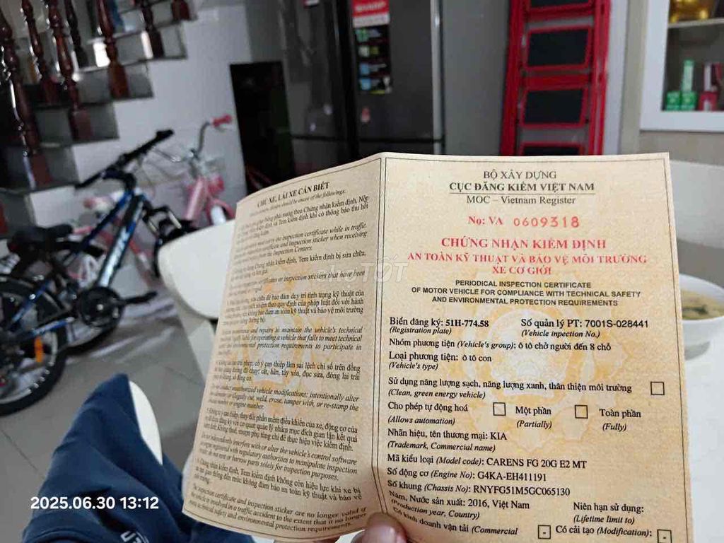 Kia Carens 2016 EX MT 2.0 - 120000 km. Mua bán Ô tô tại Quận Gò Vấp Tp Hồ Chí Minh được đăng bởi HD hình 8