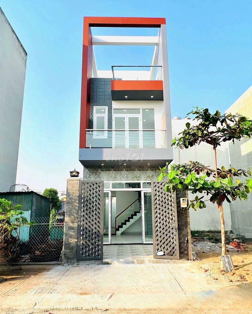 Cho thuê Nhà mới 3PN, 4WC, 56.5m2, đường 13m, KDC Đ. Long Thuận, Q9