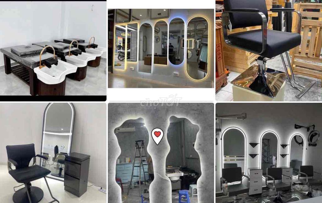 Nội thất salon tóc Kim loại da gỗ. Mua bán Bàn ghế tại Huyện Long Hồ Vĩnh Long được đăng bởi Tran Thi Tuyet Nhung hình 1