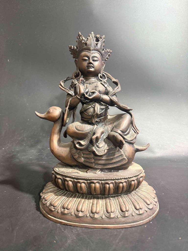 Tôn tượng Phật Mẫu Tara Đồng 29x12cm. Mua bán Đồ sưu tầm, đồ cổ tại Quận Long Biên Hà Nội được đăng bởi Văn Quang Đồ Sưu Tầm hình 1