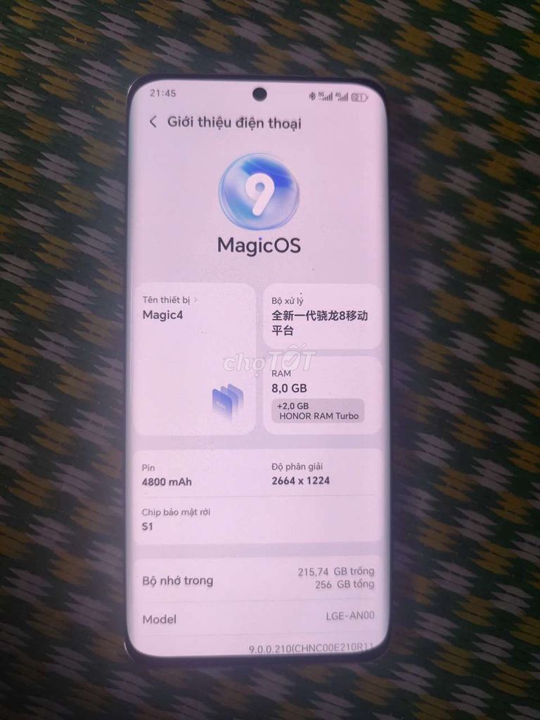 Honor Magic 4 128GB Bạc. Mua bán Điện thoại tại Quận Đống Đa Hà Nội được đăng bởi nhunglaly hình 1