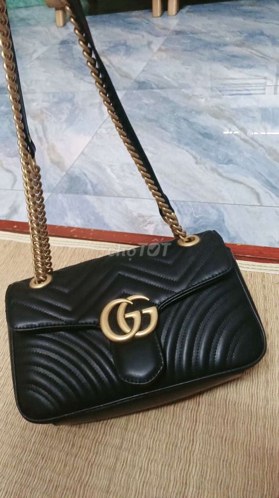 Túi da thật Gucci made Italy cod auth 2hàng sắcnét