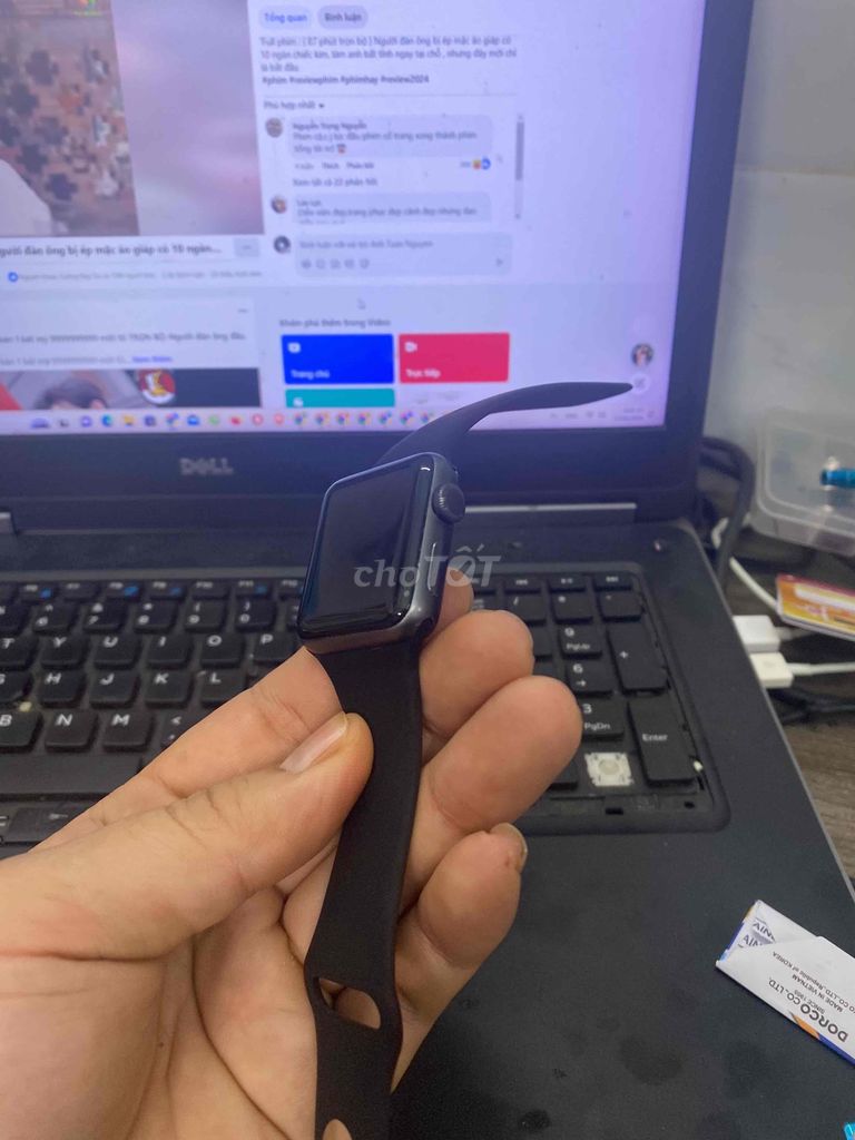 apple watch series 3 38mm mầu trắng  và  hồng   va. Mua bán Thiết bị đeo thông minh tại Quận Hồng Bàng Hải Phòng được đăng bởi nguyễn văn tuân hình 4