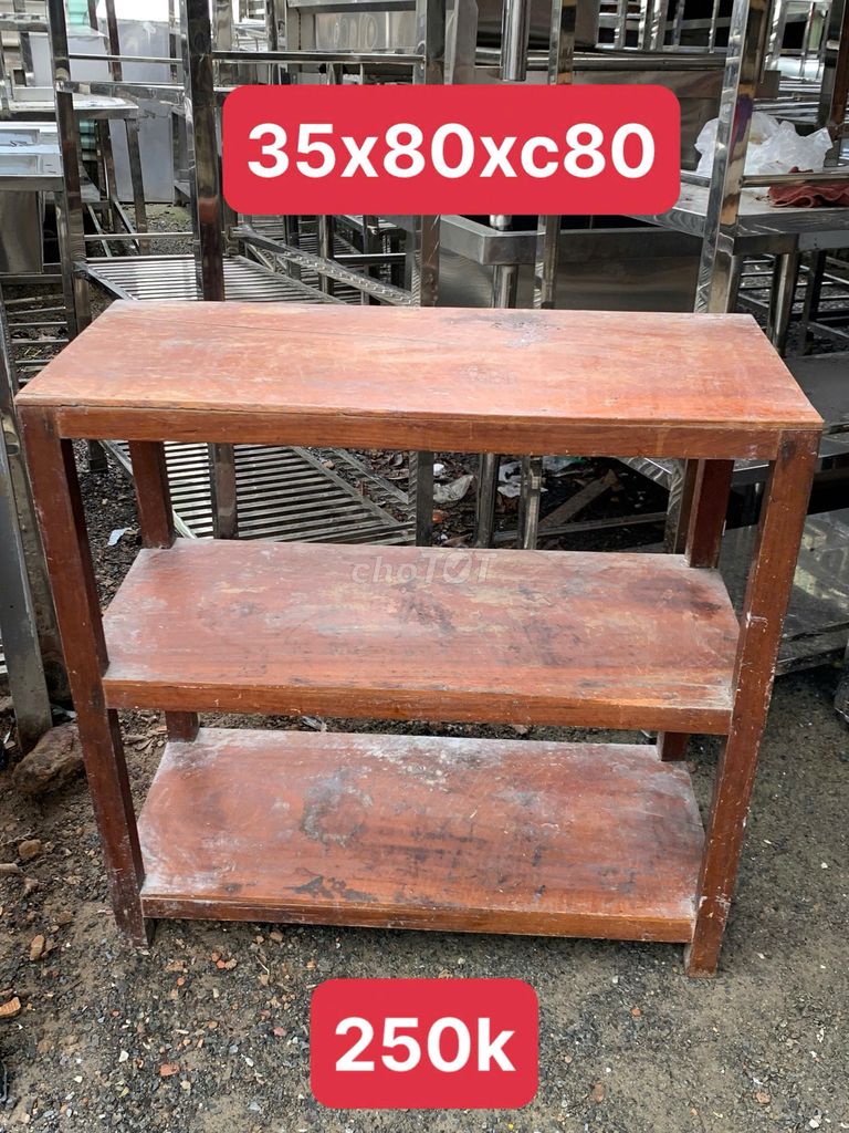 Kệ gỗ 3 tầng 35x80x80 cm. Mua bán Tủ, kệ gia đình tại Quận Sơn Trà Đà Nẵng được đăng bởi thế giới đồ cũ đà nẵng hình 1