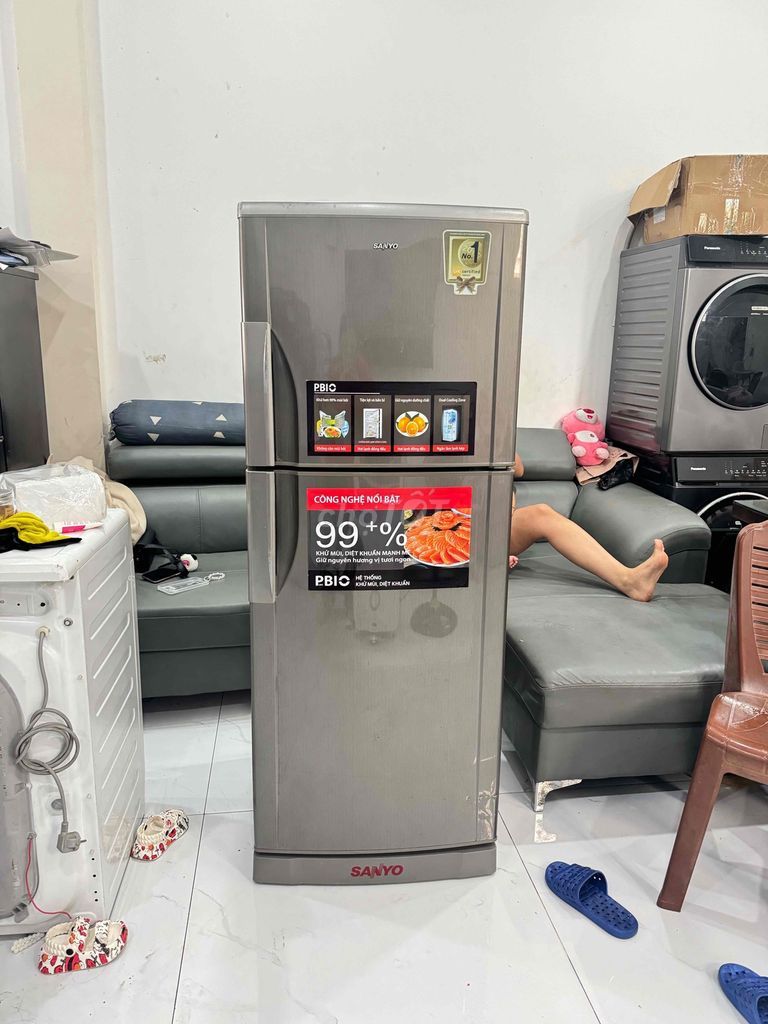 Thanh lý tủ lạnh sanyo 250l, giá hssv, bền, tốt 🤩🤩