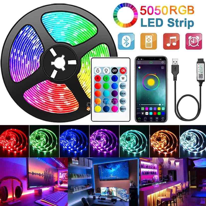 dây đèn led 5050 rgb thay đổi màu sắc kèm điều khi