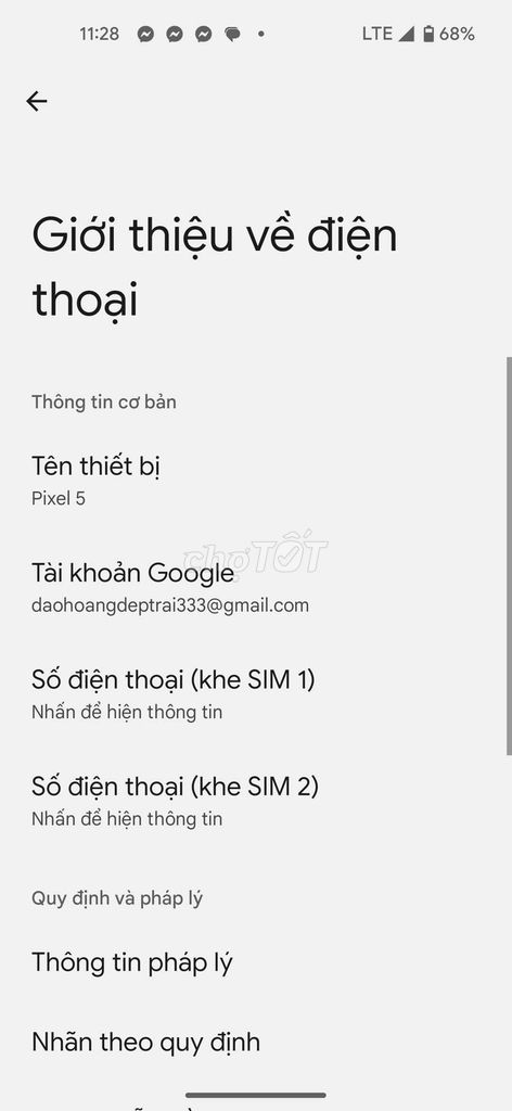 Google Pixel 5 128GB Xám. Mua bán Điện thoại tại Quận Cầu Giấy Hà Nội được đăng bởi Hong Dao hình 1