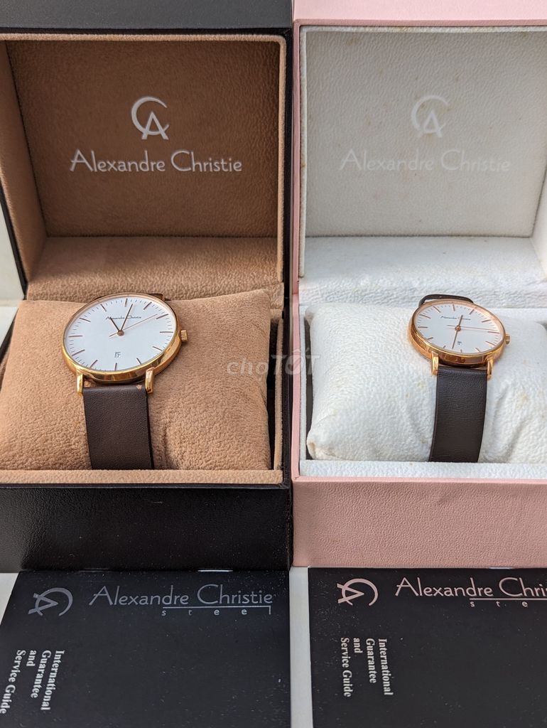 Cặp đồng hồ Alexandre Christie Nam&Nữ mới