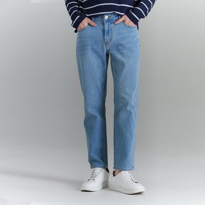 Quần jeans dáng tapered xuất Hàn nhiều màu