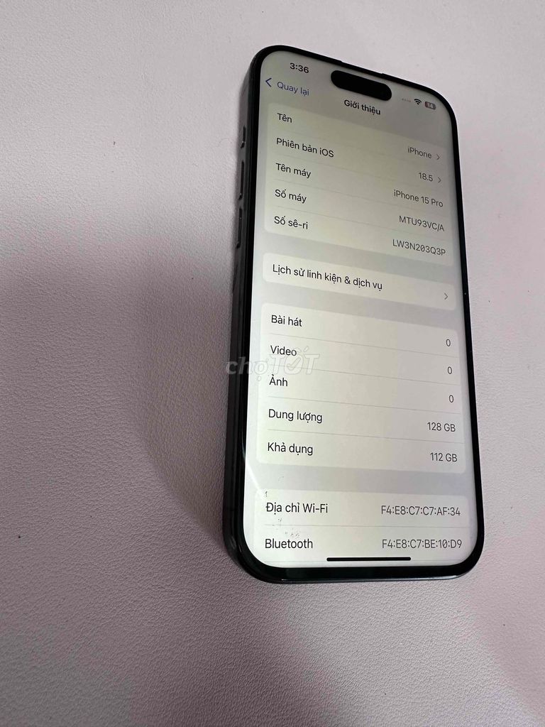 Apple iPhone 15 Pro 128GB Đen. Mua bán Điện thoại tại Thành phố Tân An Long An được đăng bởi lê văn thái hình 1