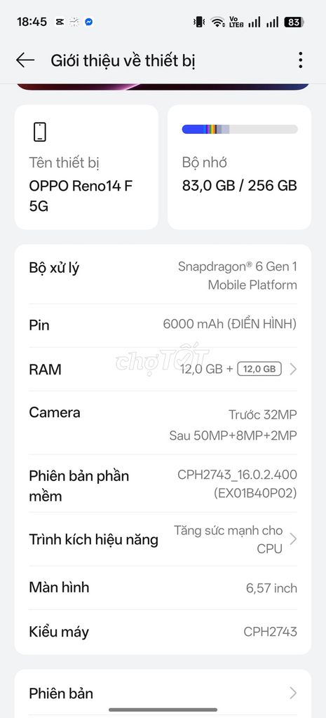 OPPO Reno14 F 5G 256GB. Mua bán Điện thoại tại Thành phố Buôn Ma Thuột Đắk Lắk được đăng bởi Diệu Nguyễn hình 1