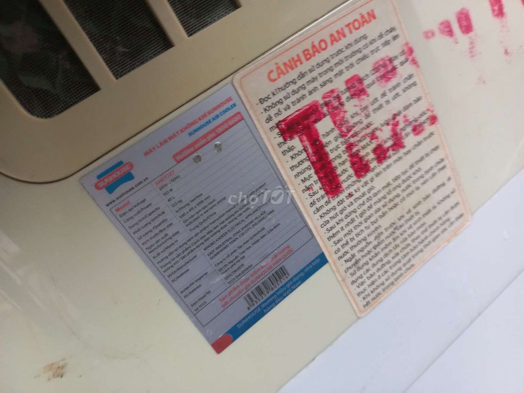 Quạt hơi nước SUNHOUSE SHD7721 Trắng, Đen. Mua bán Quạt tại Thành phố Dĩ An Bình Dương được đăng bởi Hiệp nhà thờ khiết tâm  hình 1