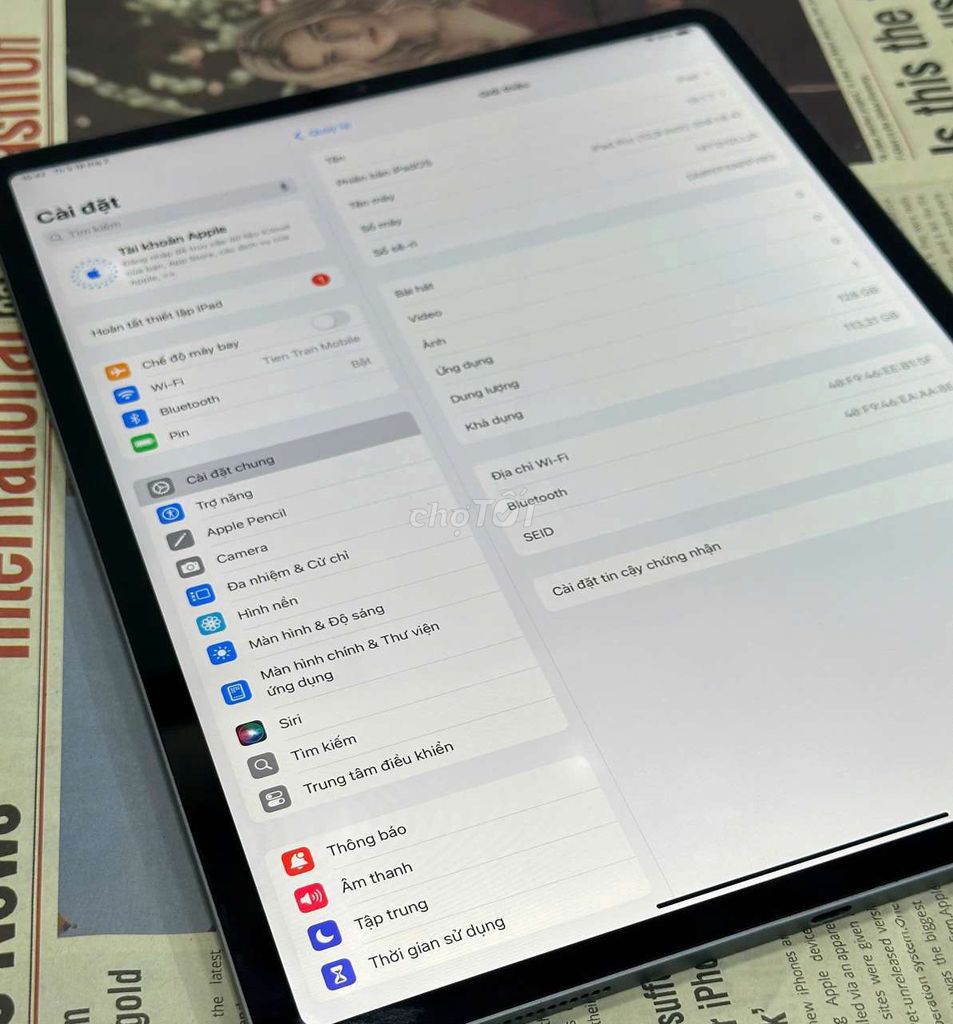 Ipad Pro 2020 12.9inch 128gb wifi pin 100 Mỹ