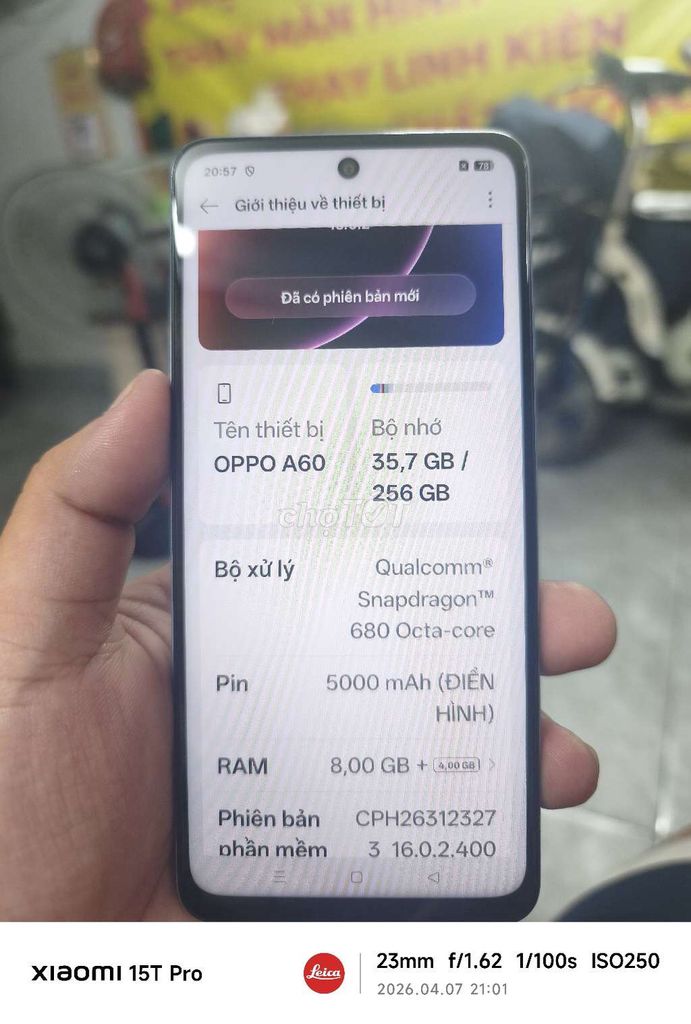 Oppo A60 256GB Xanh dương, đã sử dụng. Mua bán Điện thoại tại Quận 6 Tp Hồ Chí Minh được đăng bởi Vinh Mập hình 1