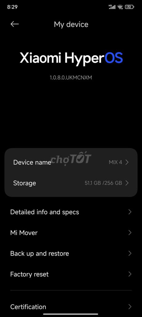 Xiaomi Mi Mix 4 256GB Đen Đã sử dụng. Mua bán Điện thoại tại Thành phố Phan Thiết Bình Thuận được đăng bởi Nguyễn Bảo Phúc hình 1