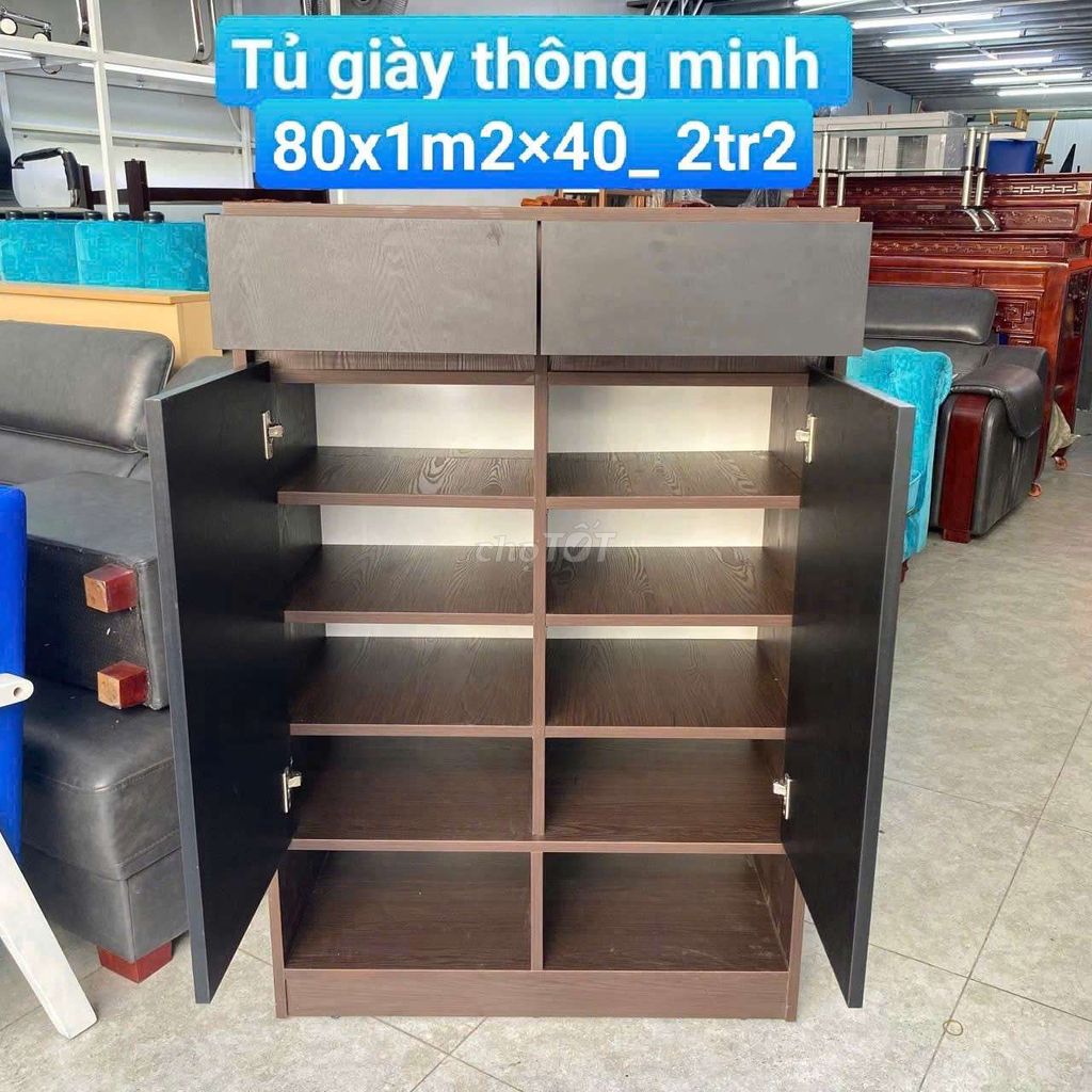 Tủ giày thông minh gỗ Nâu 80cm x 1m2. Mua bán Tủ, kệ gia đình tại Quận Bình Thạnh Tp Hồ Chí Minh được đăng bởi Kho Thanh Lý Phú Nhàn hình 1