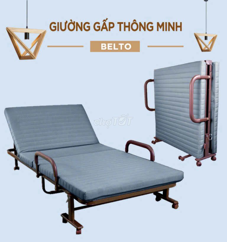 Giường gấp BELTO Kim loại Xám. Mua bán Giường, chăn ga gối nệm tại Quận Hoàng Mai Hà Nội được đăng bởi Mai Thu Phương hình 1
