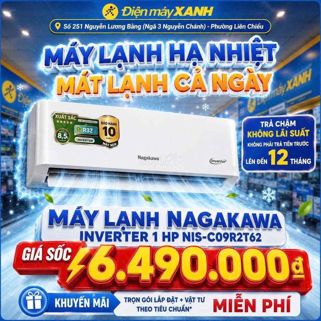 Máy lạnh Nagakawa NIS-C09R2T62 1 HP. Mua bán Máy lạnh, điều hoà tại Quận Liên Chiểu Đà Nẵng được đăng bởi Như Điện Máy  hình 1