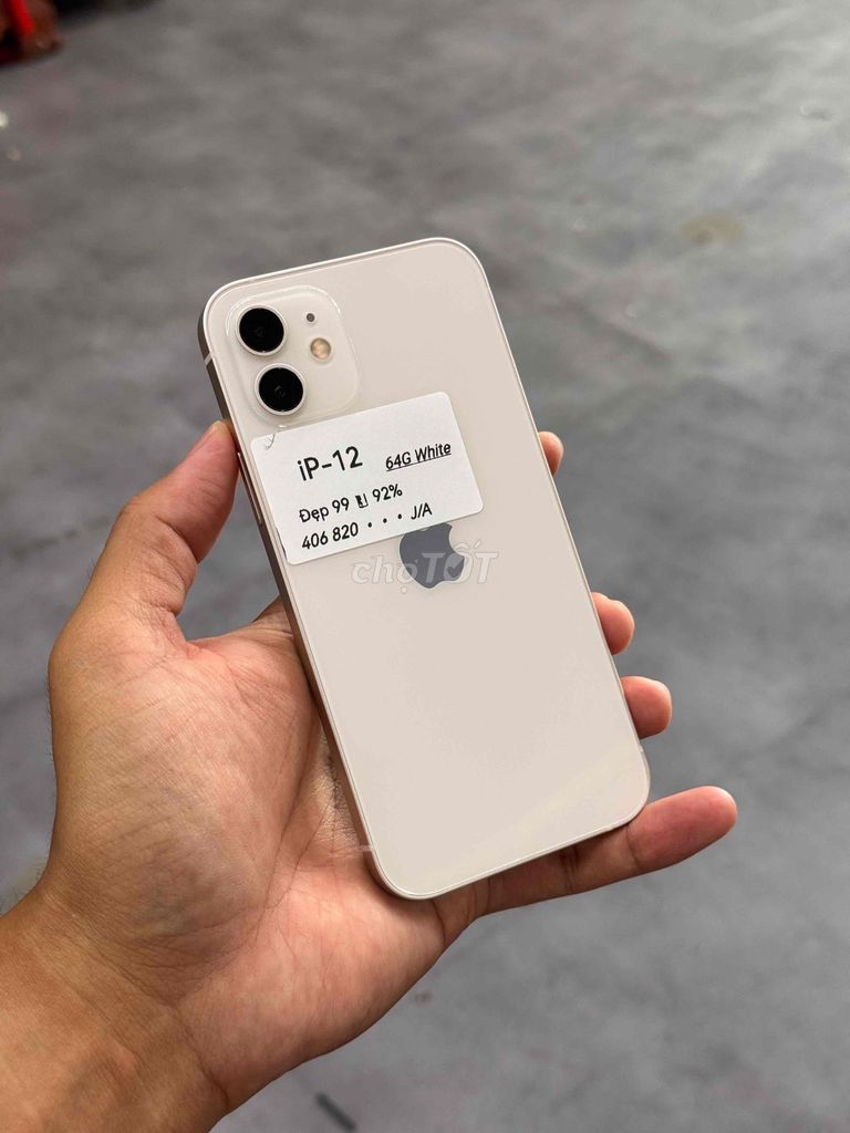 Apple iPhone 12 64GB Trắng. Mua bán Điện thoại tại Quận Ninh Kiều Cần Thơ được đăng bởi DUY IPHONE  hình 1