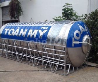 Bồn nước Toàn Mỹ Inox 10.000L Bạc Xanh. Mua bán Thiết bị vệ sinh, nhà tắm tại Huyện Trảng Bom Đồng Nai được đăng bởi Nhà máy Bồn Nước hình 1
