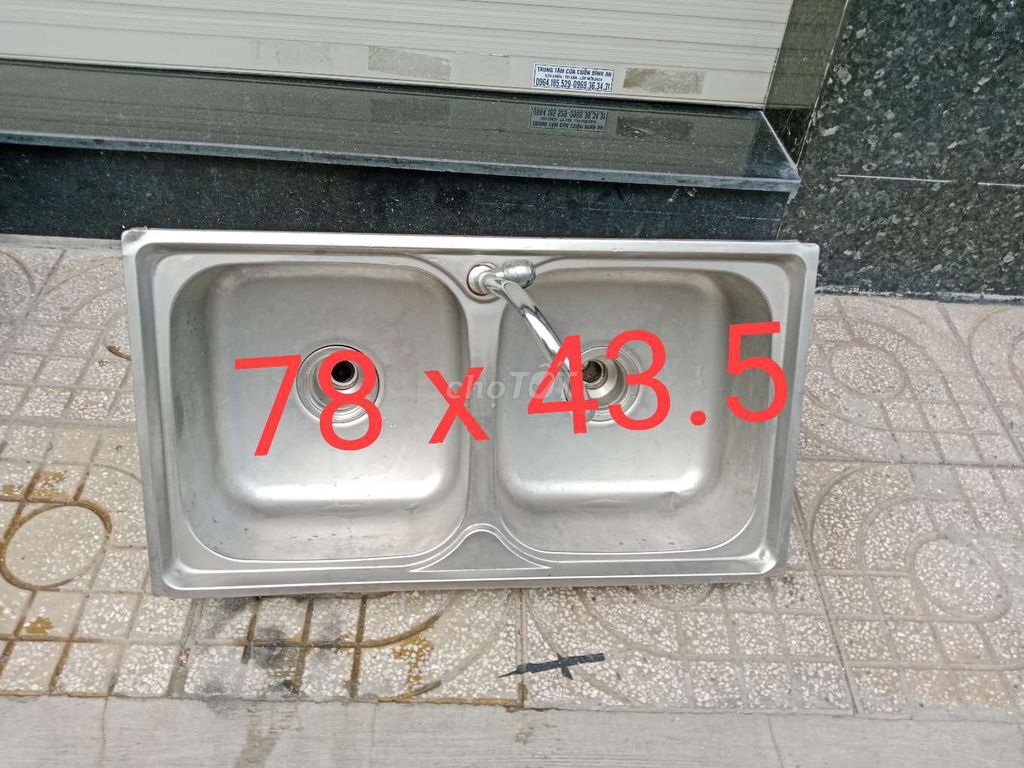 Bồn rửa chén Inox Bạc 78x43.5cm. Mua bán Thiết bị vệ sinh, nhà tắm tại Quận Tân Phú Tp Hồ Chí Minh được đăng bởi Ngân Nguyên hình 1
