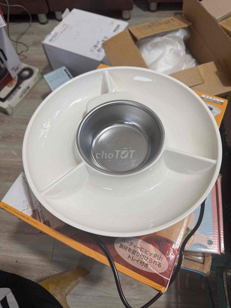 Nồi lẩu phô mai D-STYLIST Cheese Fondue Trắng. Mua bán Bếp, lò, đồ điện nhà bếp tại Huyện Ứng Hòa Hà Nội được đăng bởi Dương thế anh hình 1