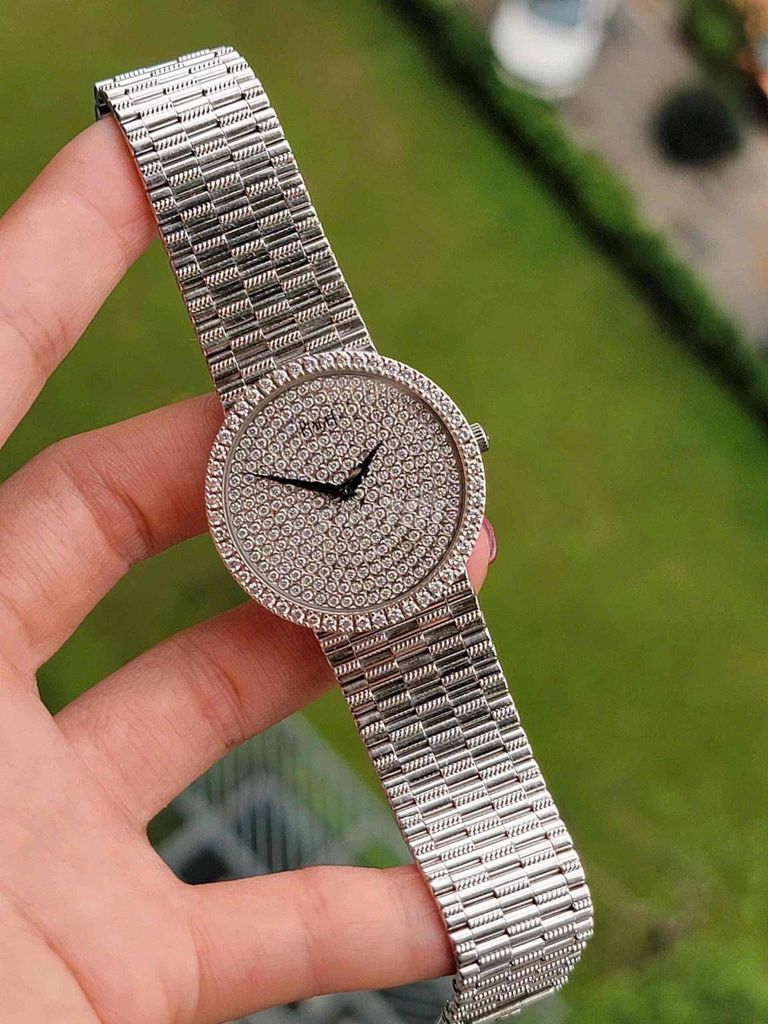 Đồng hồ Piaget Nữ Vàng trắng 18K size 32mm. Mua bán Đồng hồ tại Quận Hoàng Mai Hà Nội được đăng bởi Anh Tuấn hình 1